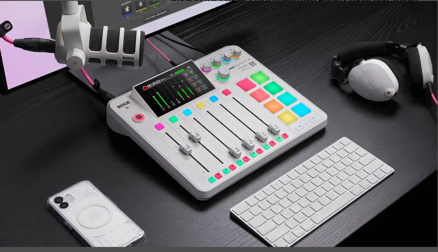 Rode RODECaster Pro II Integrated Audio Production Studio (White) - Image 2