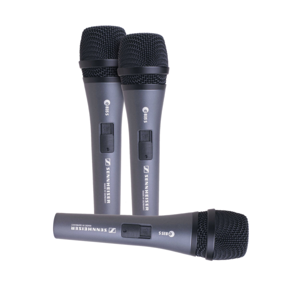 Sennheiser e 835-S Vocal Microphone 3-Pack with On/Off Switch